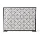 30x41 Fireplace Screen Classic Clover Trellis Pattern Black Iron BM325086
