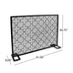 30x41 Fireplace Screen Classic Clover Trellis Pattern Black Iron BM325086