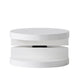 Coffee Table, Open Lower Shelf, Rotating 24" Modern Round White Top