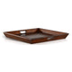 Odel Decorative Serving Tray, 27x27 Square Dark Brown, Mahogany Wood