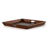 Odel Decorative Serving Tray 27x27 Square Dark Brown Mahogany Wood BM325137