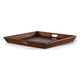 Odel Decorative Serving Tray 27x27 Square Dark Brown Mahogany Wood BM325137