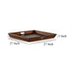 Odel Decorative Serving Tray 27x27 Square Dark Brown Mahogany Wood BM325137