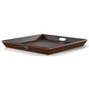 Flint Decorative Serving Tray 27x27 Square Dark Rustic Oak Brown BM325138