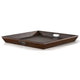 Flint Decorative Serving Tray 27x27 Square Dark Rustic Oak Brown BM325138
