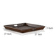 Flint Decorative Serving Tray 27x27 Square Dark Rustic Oak Brown BM325138