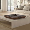 Flint Decorative Serving Tray, 27x27 Square Dark Rustic Oak Brown