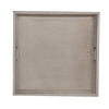 Eyna Decorative Serving Tray 27x27 Square Taupe Gray Mindi Wood BM325139