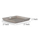 Eyna Decorative Serving Tray 27x27 Square Taupe Gray Mindi Wood BM325139
