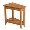 Marv Chairside Table 1 Shelf 24’’ Angled Oak Brown Mahogany Wood BM325143