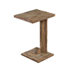 Dazy Sofa Side C Table 15x12.5 Rustic Light Brown Mahogany Wood BM325146