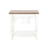 Dean Accent Side Table w Shelf 26’’ Rectangular Brown White Wood BM325149