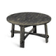 Rena Coffee Table 36’’ Round Top Distressed Rustic Black Wood BM325153
