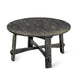 Rena Coffee Table 36’’ Round Top Distressed Rustic Black Wood BM325153