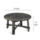 Rena Coffee Table 36’’ Round Top Distressed Rustic Black Wood BM325153