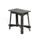 Rena Accent Chairside Table X Legs 24’’ Distressed Rustic Black Wood BM325154
