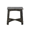 Rena Accent Chairside Table X Legs 24’’ Distressed Rustic Black Wood BM325154