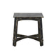 Rena Accent Chairside Table X Legs 24’’ Distressed Rustic Black Wood BM325154