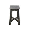 Rena Accent Chairside Table X Legs 24’’ Distressed Rustic Black Wood BM325154