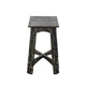 Rena Accent Chairside Table X Legs 24’’ Distressed Rustic Black Wood BM325154