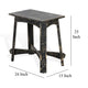 Rena Accent Chairside Table X Legs 24’’ Distressed Rustic Black Wood BM325154