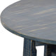 Rena Rustic Coffee Table 36’’ Round Top Distressed Ocean Blue Wood BM325156