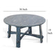 Rena Rustic Coffee Table 36’’ Round Top Distressed Ocean Blue Wood BM325156