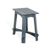 Rena Rustic Side Table 24 Inch Rectangular Distressed Ocean Blue Wood BM325157