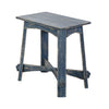 Rena Rustic Side Table 24 Inch Rectangular Distressed Ocean Blue Wood BM325157