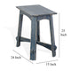 Rena Rustic Side Table 24 Inch Rectangular Distressed Ocean Blue Wood BM325157