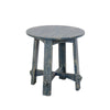 Rena Side End Table 24’’ Round Top Rustic Distressed Blue Wood BM325158