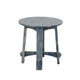 Rena Side End Table 24’’ Round Top Rustic Distressed Blue Wood BM325158