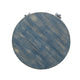 Rena Side End Table 24’’ Round Top Rustic Distressed Blue Wood BM325158