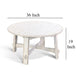 Rena Rustic Coffee Table 36’’ Round Top Distressed White Wood BM325159