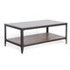 Ayka Coffee Table w Shelf Nailhead Accent 48’’ Rectangular Brown Wood BM325162