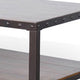 Ayka Coffee Table w Shelf Nailhead Accent 48’’ Rectangular Brown Wood BM325162