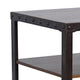 Ayka Side End Table w 2 Shelf Nailhead 24’’ Rectangular Brown Wood BM325164