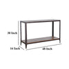 Ayka Sofa Table w Shelf Nailhead Accent 48’’ Rectangular Brown Wood BM325165