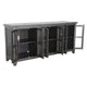Rena TV Media Entertainment Console with Shelves 70 Inch Rustic Black BM325172