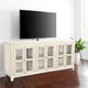 Rena TV Media Entertainment Console with Shelves, 70 Inch Rustic White