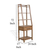Yael Freestanding Pier with Adjustable Shelves 72’’ Light Brown Wood BM325176
