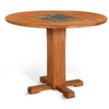 Marv Dining Table with 2 Drop Leaves, 40" Round, Natural Brown Wood