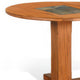 Marv Dining Table with 2 Drop Leaves, 40" Round, Natural Brown Wood