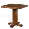 Reggie Bar Table, Adjustable Pedestal Base, 36" Square Top, Brown