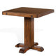 Reggie Bar Table, Adjustable Pedestal Base, 36" Square Top, Brown