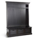 Foyer Foyer Coat Rack Entry Hall Tree w Storage Bench, Black 85"