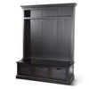 Foyer Foyer Coat Rack Entry Hall Tree w Storage Bench Black 85’’ BM325191
