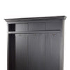 Foyer Foyer Coat Rack Entry Hall Tree w Storage Bench Black 85’’ BM325191