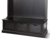 Foyer Foyer Coat Rack Entry Hall Tree w Storage Bench Black 85’’ BM325191