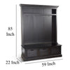 Foyer Foyer Coat Rack Entry Hall Tree w Storage Bench Black 85’’ BM325191